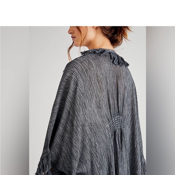 Free People Sun Bleached Fringe Kimono One-Size - Picture 2 of 7